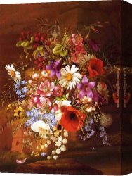 Floral Canvas Paintings - Floral Still Life 2 by Adelheid Dietrich
