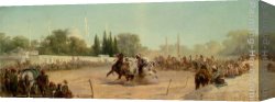 Horse's Canvas Paintings - A Horse Race in the Hippodrome by Adolf Schreyer