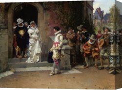Wedding Canvas Paintings - The Wedding by Adrien Moreau