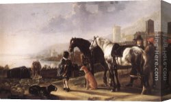 Cuyp Canvas Paintings - The Negro Page by Aelbert Cuyp