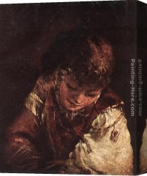 Boy Lighting a Pipe Canvas Paintings - Portrait of a Boy by Aert de Gelder