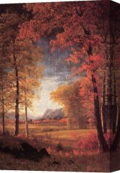 Autumn Canvas Paintings - Autumn in America Oneida County New York by Albert Bierstadt