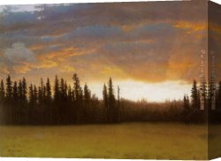 California Canvas Paintings - California Sunset by Albert Bierstadt