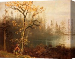 Indian Sacrifice Canvas Paintings - Indian Scout by Albert Bierstadt
