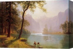 Nearing Camp on The Upper Colorado River Canvas Paintings - Kerns River Valley California by Albert Bierstadt