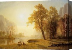 Napoleon, King of Italy Canvas Paintings - King's River Canyon, California by Albert Bierstadt