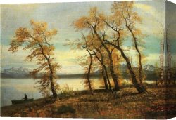 Lake Arrowhead Canvas Paintings - Lake Mary California by Albert Bierstadt