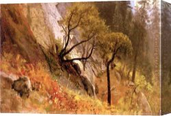 Study of a Punt Moored at Twickenham Canvas Paintings - Landscape Study, Yosemite, California by Albert Bierstadt