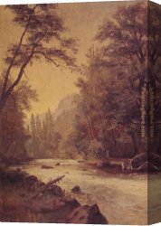 Valley of The Yosemite Canvas Paintings - Lower Yosemite Valley by Albert Bierstadt