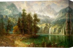 Albert Canvas Paintings - Sierra Nevada by Albert Bierstadt