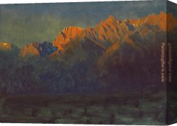 Sierra Canvas Paintings - Sunrise in the Sierras by Albert Bierstadt
