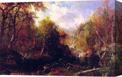 Jas De Bouffan The Pool Canvas Paintings - The Emerald Pool by Albert Bierstadt