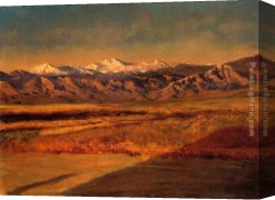 Grand Canvas Paintings - The Grand Tetons by Albert Bierstadt