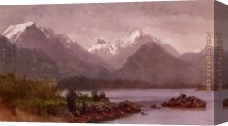 Grand Canvas Paintings - The Grand Tetons, Wyoming by Albert Bierstadt
