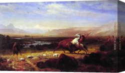 Albert Canvas Paintings - The Last of the Buffalo by Albert Bierstadt