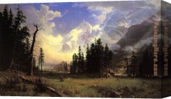 Nearing Camp on The Upper Colorado River Canvas Paintings - The Morteratsch Glacier Upper Engadine Valley Pontresina by Albert Bierstadt