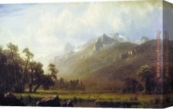 Lake Arrowhead Canvas Paintings - The Sierras Near Lake Tahoe California by Albert Bierstadt