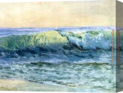 Wave Canvas Paintings - The Wave by Albert Bierstadt