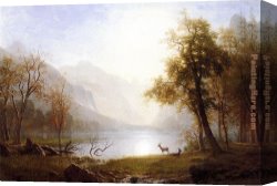 Napoleon, King of Italy Canvas Paintings - Valley in Kings Canyon by Albert Bierstadt
