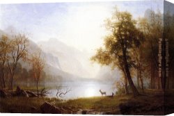 Valley of The Yosemite Canvas Paintings - Valley in Kings Canyon by Albert Bierstadt