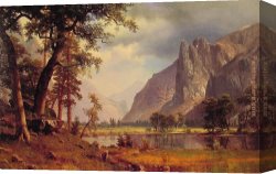 Valley of The Yosemite Canvas Paintings - Yosemite Valley by Albert Bierstadt