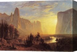 Valley of The Yosemite Canvas Paintings - Yosemite Valley Yellowstone Park by Albert Bierstadt