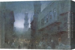 Goodwin Canvas Paintings - Cairo by Albert Goodwin