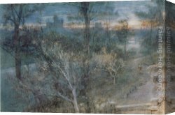 Goodwin Canvas Paintings - Durham by Albert Goodwin