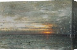 Goodwin Canvas Paintings - The Phantom Ship by Albert Goodwin