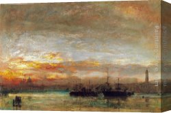 Goodwin Canvas Paintings - Venice by Albert Goodwin