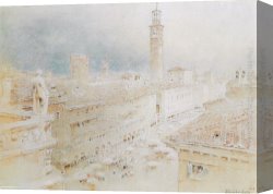 Goodwin Canvas Paintings - Verona by Albert Goodwin