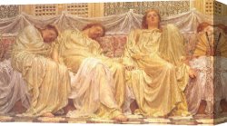 Study of a Punt Moored at Twickenham Canvas Paintings - Dreamers by Albert Moore