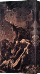 Magnasco Canvas Paintings - Entombment of a Soldier by Alessandro Magnasco