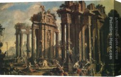 Magnasco Canvas Paintings - Halt of the Brigands by Alessandro Magnasco