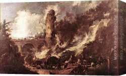 Magnasco Canvas Paintings - Storm at the Sea by Alessandro Magnasco