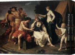 Ariadne Canvas Paintings - Bacchus and Ariadne by Alessandro Turchi