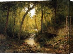 Summer Canvas Paintings - A Summer Haunt by Alexander Helwig Wyant