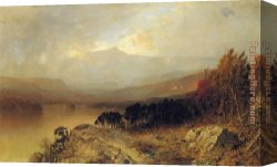 Autumn Landscape Canvas Paintings - Autumn Landscape by Alexander Helwig Wyant