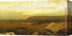 Pink Canvas Paintings - Pink Sunset by Alexander Helwig Wyant