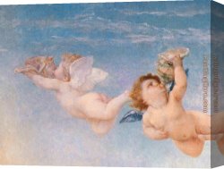 Alexandre-gabriel Canvas Paintings - Birth of Venus angel by Alexandre Cabanel