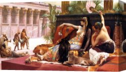Alexandre-gabriel Canvas Paintings - Cleopatra Testing Poisons on Condemned Prisoners by Alexandre Cabanel