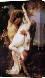 Alexandre-gabriel Canvas Paintings - Nymph and Satyr by Alexandre Cabanel