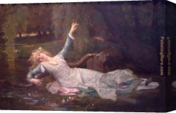 Alexandre-gabriel Canvas Paintings - Ophelia by Alexandre Cabanel