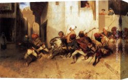 Alexandre-gabriel Canvas Paintings - The Turkish Patrol by Alexandre-Gabriel Decamps