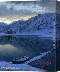 Pond Canvas Paintings - Mountain Pond by Alexei Butirskiy