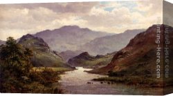 Alfred De Breanski Canvas Paintings - The River Colwyn, North Wales by Alfred de Breanski Snr