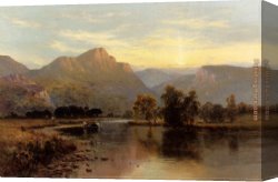 North Canvas Paintings - Tal-Y-Llyn, North Wales by Alfred de Breanski