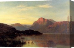 Alfred De Breanski Canvas Paintings - The Conway At Bettws-Y-Coed by Alfred de Breanski