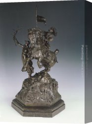 Model Canvas Paintings - St George and the Dragon, Victory Leading sketch-model for a proposed War Memorial by Alfred Gilbert