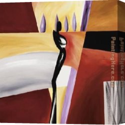 Flaming Canvas Paintings - Flaming Hot I by Alfred Gockel